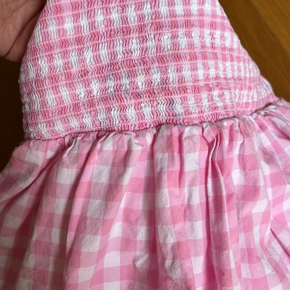 Janie and Jack pink gingham dress - Picture 3 of 6